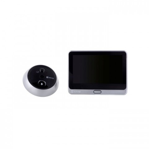 Wi-fi durų akutė su monitoriumi 1080p Ezviz DP2C sidabrinė (silver)